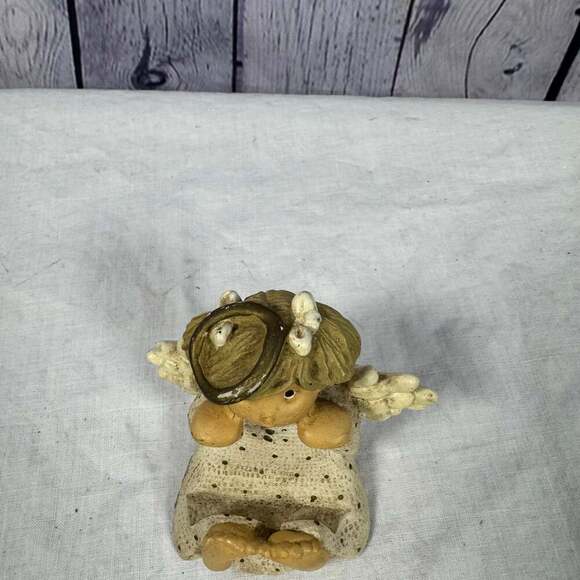 1997 Zondervan Girl Angel Business Card Holder Desktop Decoration Figurine - Picture 3 of 6